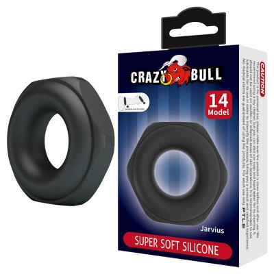 CRAZY BULL - Jarvius Super Soft Silicon Male Delay Cock Rings (Model 14)