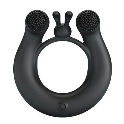 PRETTY LOVE - DAHLIA Vibrating Penis Ring (Chargeable - Black)