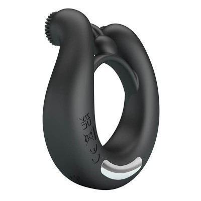 PRETTY LOVE - DAHLIA Vibrating Penis Ring (Chargeable - Black) PRETTY LOVE - DAHLIA Vibrating Penis Ring (Chargeable - Black)