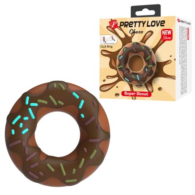 PRETTY LOVE - Choco Super Donut Cock Ring (Brown)