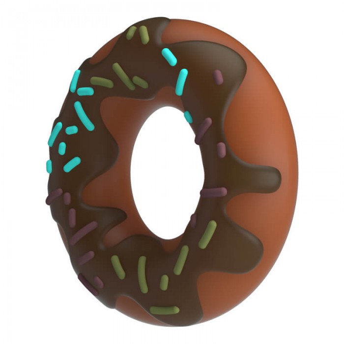 PRETTY LOVE - Choco Super Donut Cock Ring (Brown) PRETTY LOVE - Choco Super Donut Cock Ring (Brown)