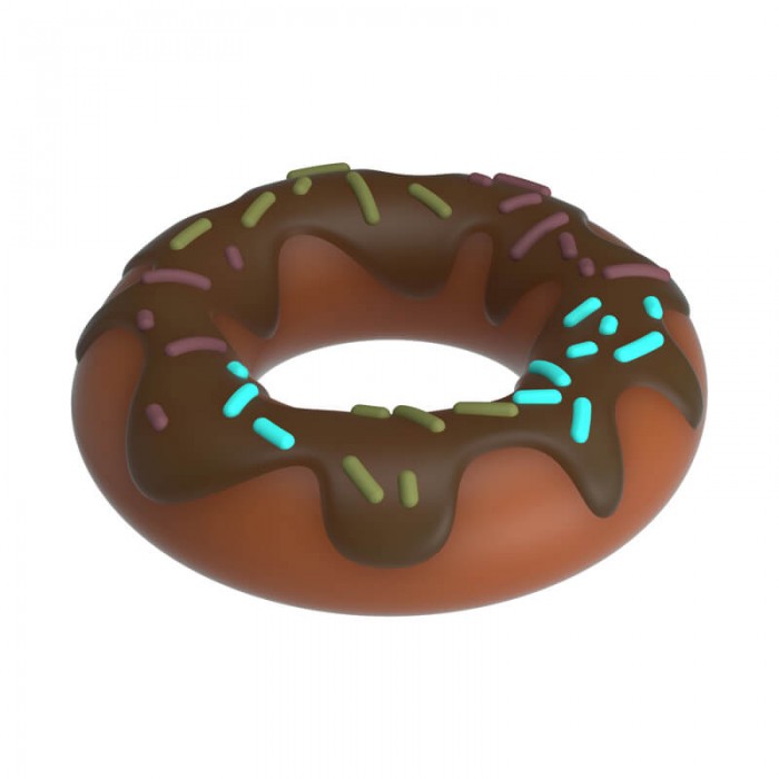 PRETTY LOVE - Choco Super Donut Cock Ring (Brown) PRETTY LOVE - Choco Super Donut Cock Ring (Brown)