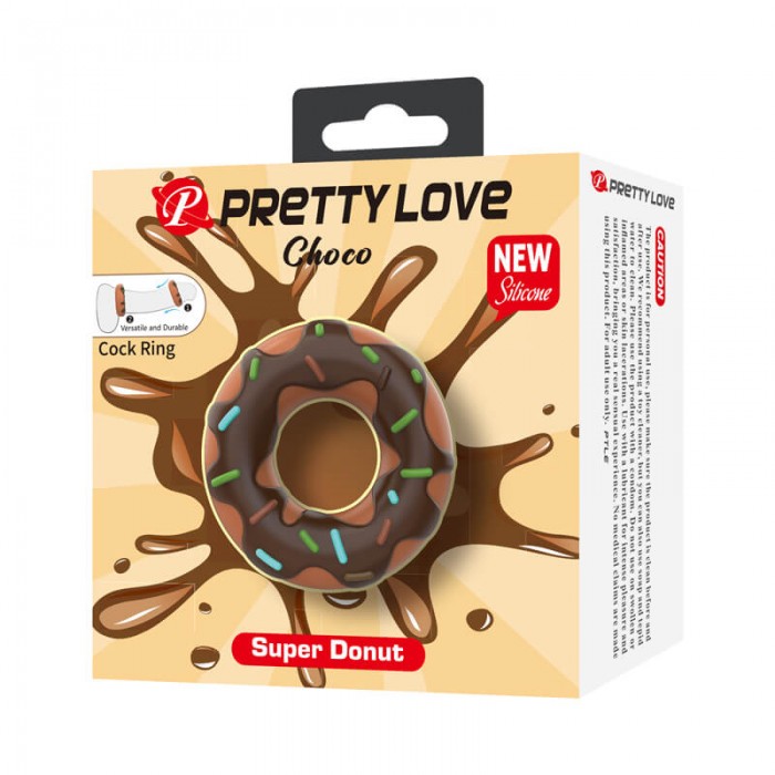 PRETTY LOVE - Choco Super Donut Cock Ring (Brown) PRETTY LOVE - Choco Super Donut Cock Ring (Brown)