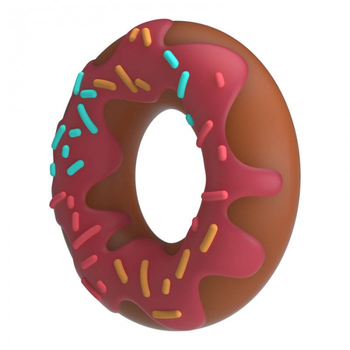 PRETTY LOVE - Choco Super Donut Cock Ring (Pink) PRETTY LOVE - Choco Super Donut Cock Ring (Pink)