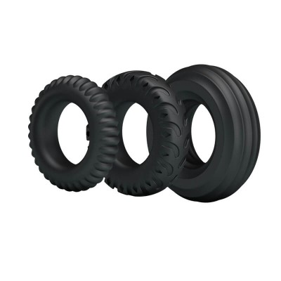BAILE - Macho Men's Delay Penis Ring (Full Set 3 Pieces)