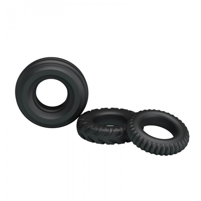 BAILE - Macho Men's Delay Penis Ring (Full Set 3 Pieces) BAILE - Macho Men's Delay Penis Ring (Full Set 3 Pieces)