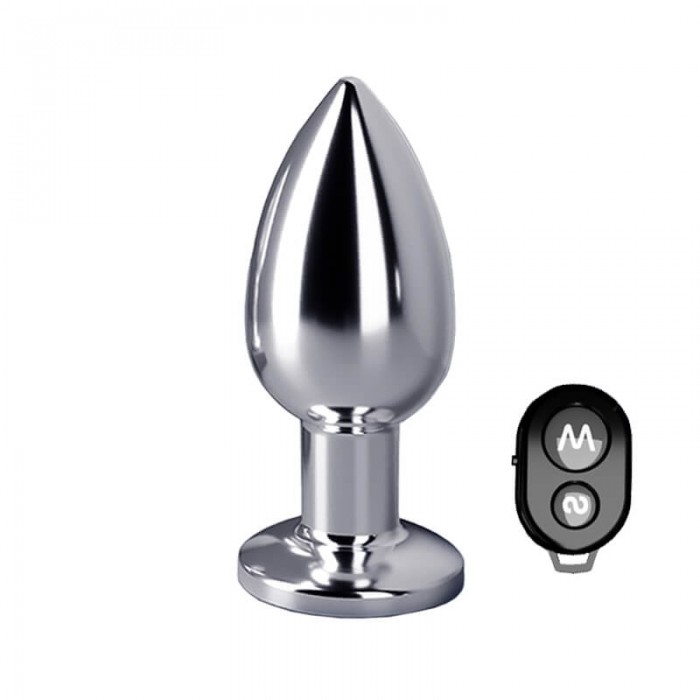 MIZZZEE - Metal Vibrating Anal Plug (Wireless Remote - Chargeable)