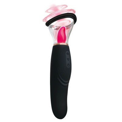 Japan A-ONE Tongue Licking Vibrators Wand (Chargeable - Black)