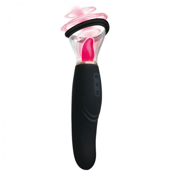 Japan A-ONE Tongue Licking Vibrators Wand (Chargeable - Black)