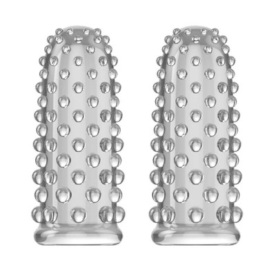 PLEASE ME - Fingertip Orgasm G-Spot Stimulator Magic Finger Sleeve (Full Set 2 Pieces - Transparent)