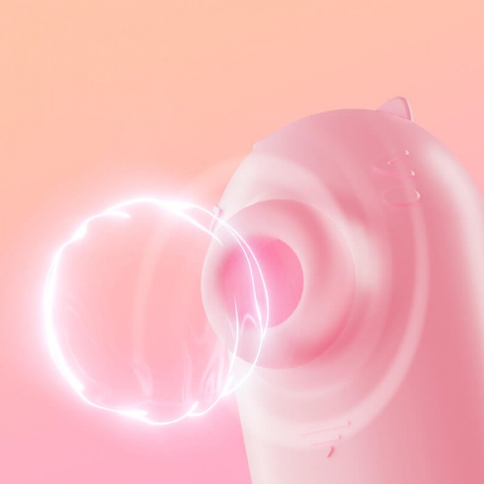 SECWELL - Little Pudding Pulse Suction Vibrating Egg (Battery - Pink)