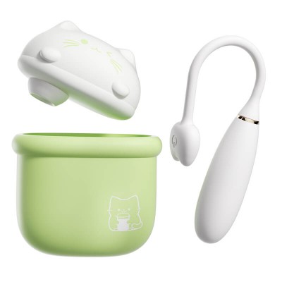 MizzZee - Pudding Cat Suction Vibrating Eggs (Smart APP Model - Green)