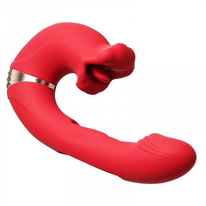 MizzZee - XIAOLANG Tongue Lick Slap Vibrator (Chargeable - Red)