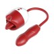 MizzZee - Lip Tongue Thruster Vibrator (Chargeable - Red)