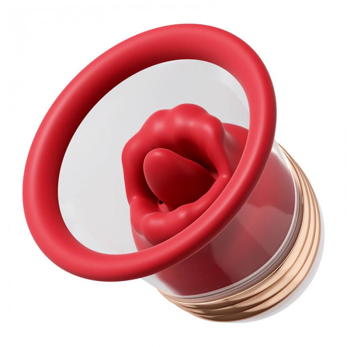 MizzZee - MouthLure Licking Vibrating Breast Cup (Chargeable - Red) MizzZee - MouthLure Licking Vibrating Breast Cup (Chargeable - Red)