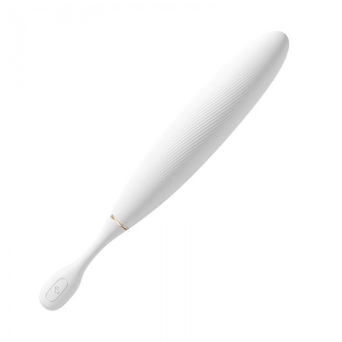 MizzZee - White Joylight Smart Dual Vibrator (Smart APP Model - Chargeable)