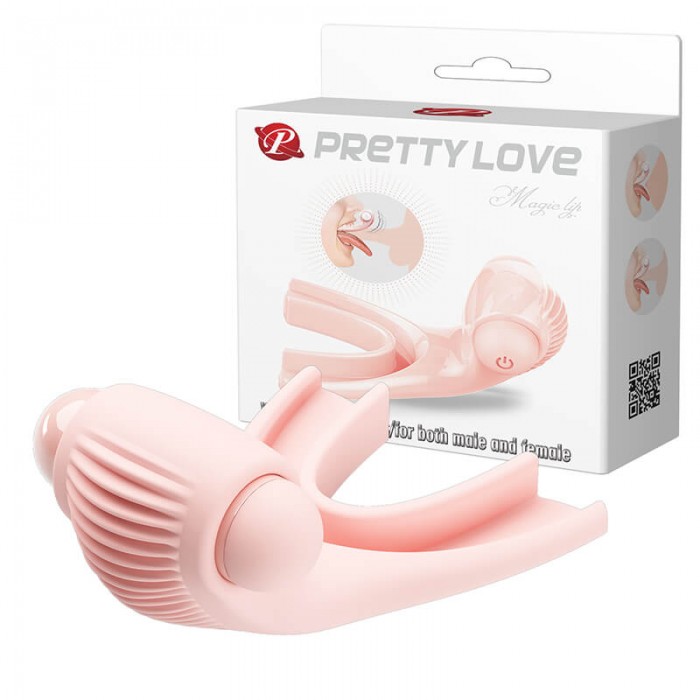 Pretty Love - Magic Lip Toothless Vibrating Mouth (Battery - Pink)