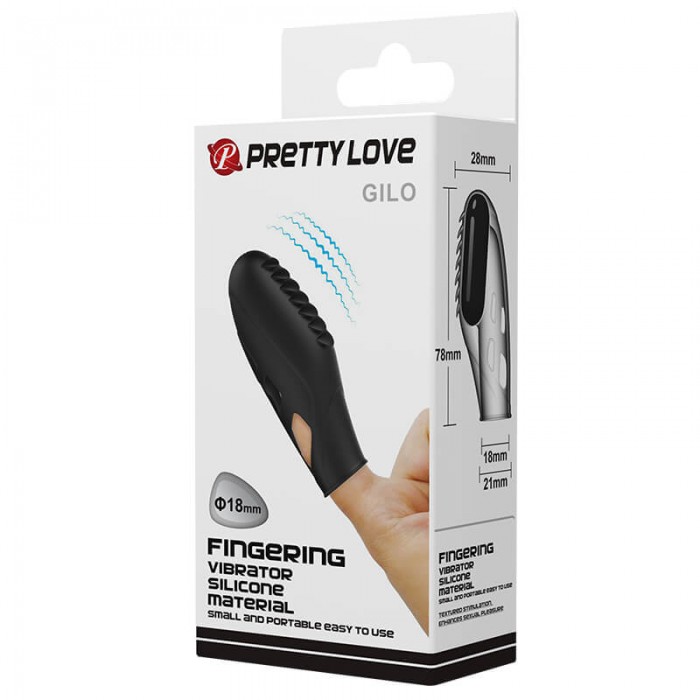 PRETTY LOVE - Powerful Finger Vibrator Sleeve II (Black)