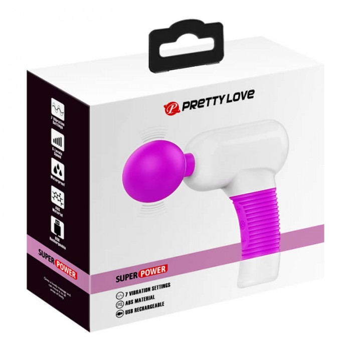 PRETTY LOVE - Super Power Massage Gun (Chargeable - Purple)