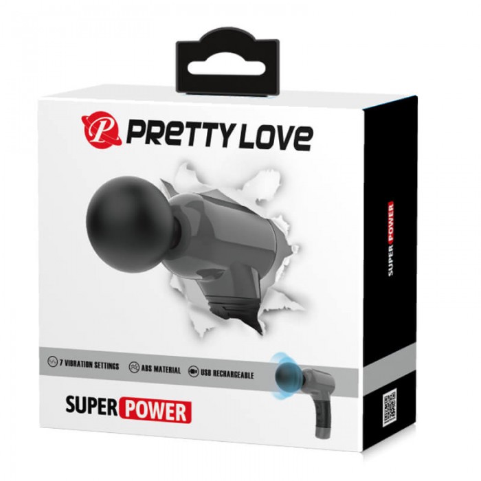 PRETTY LOVE - Super Power Massage Gun (Chargeable - Black)