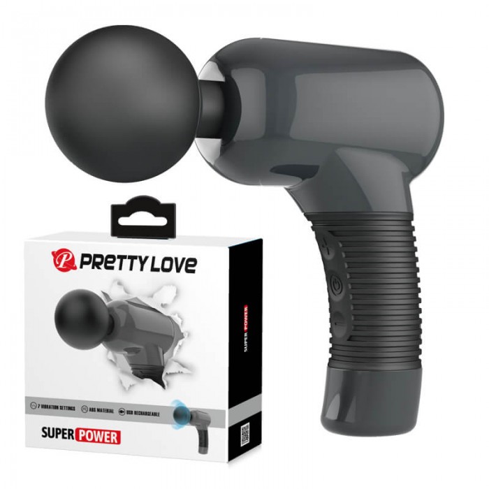 PRETTY LOVE - Super Power Massage Gun (Chargeable - Black)