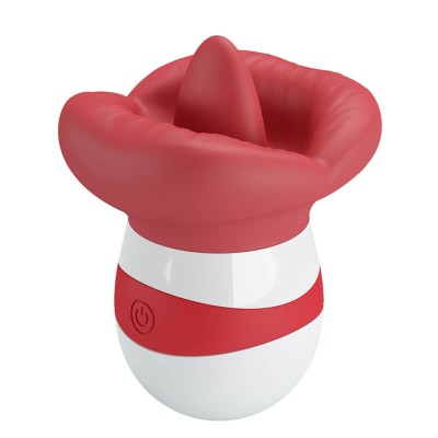 Pretty Love - Mina Powerful Licking Vibrating Massager (Chargeable - Red)