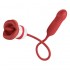 Pretty Love - Ashlynn Tongue Licking Thrusting Vibrator (Chargeable - Red)