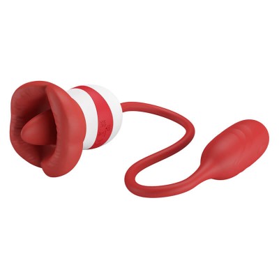 Pretty Love - Aliyah Tongue Licking Vibrator (Chargeable - Red)