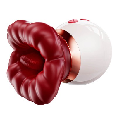 MizzZee - Mouth Love Licking Clitoris Stimulator Vibrator (Chargeable - Red)