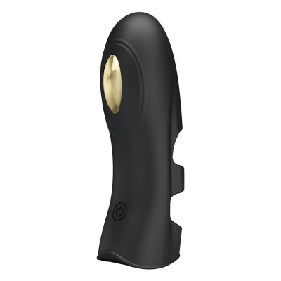 PRETTY LOVE - PEGASUS Electric Shock Finger Vibrator (Chargeable - Black)