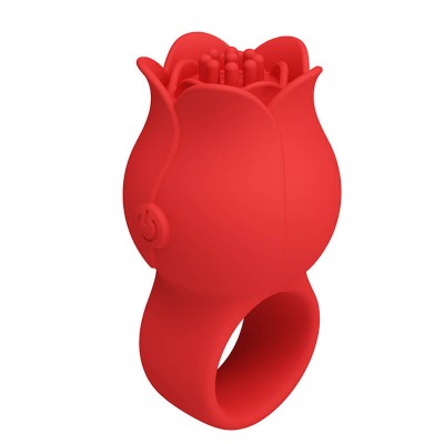PRETTY LOVE - Jae Rose Finger Vibrator Ring (Chargeable - Red)