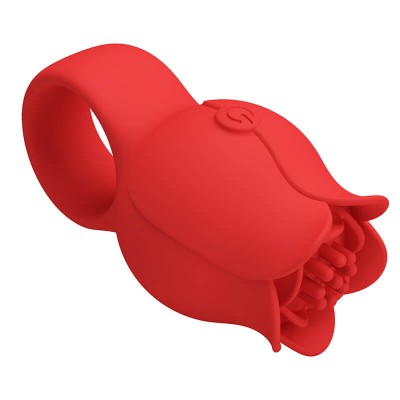 PRETTY LOVE - Jae Rose Finger Vibrator Ring (Chargeable - Red)