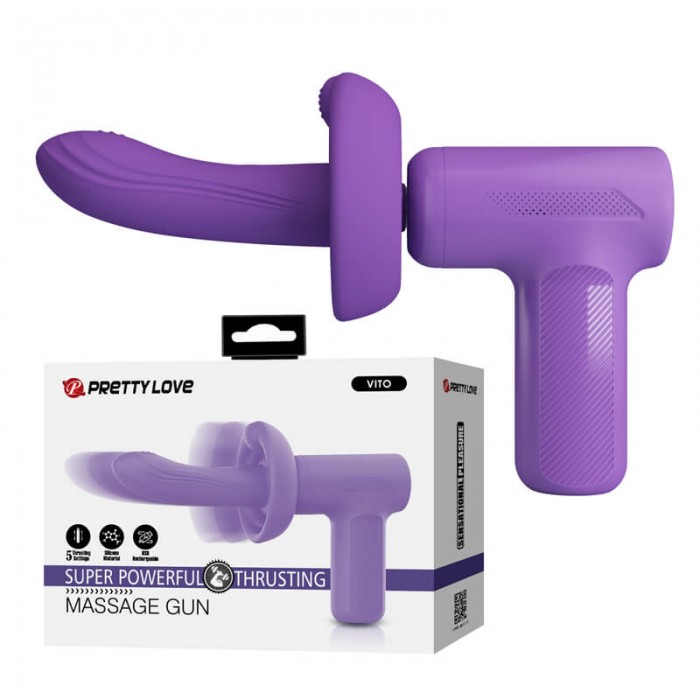 PRETTY LOVE - VITO Super Powerful Thrusting Massage Gun (Chargeable - Purple) PRETTY LOVE - VITO Super Powerful Thrusting Massage Gun (Chargeable - Purple)
