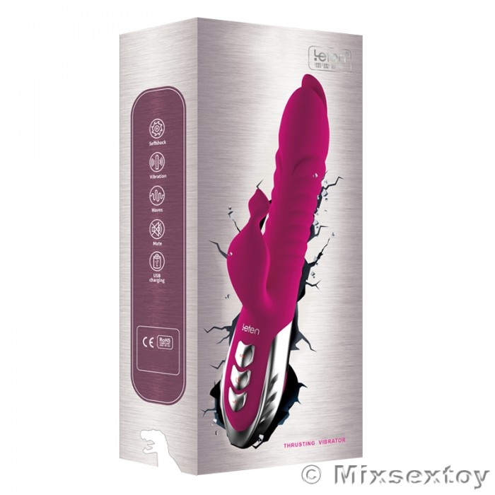HK LETEN Female G-Spot Warming Dual-Vibrator (Chargeable - Red Rose)