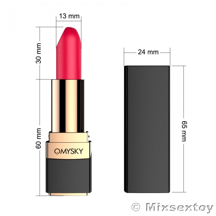 OMYSKY Lipstick Vibrator G-spot Bullet (Chargeable - Black)