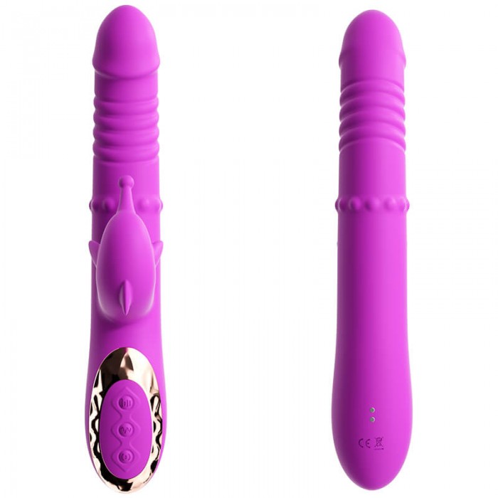 MizzZee - Beaded Thrusting Spanking Vibrator Wand (Chargeable - Purple) MizzZee - Beaded Thrusting Spanking Vibrator Wand (Chargeable - Purple)