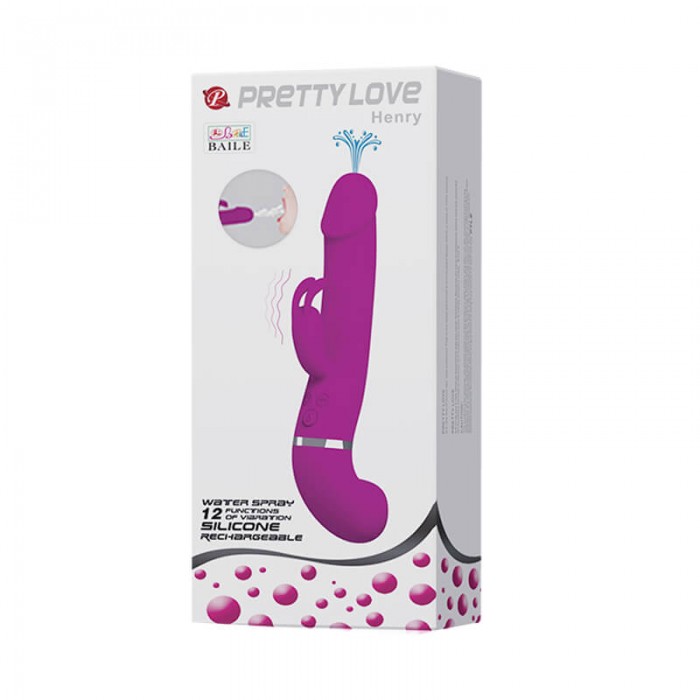 PRETTY LOVE - Spray Water Vibrator Wand Masturbator (Chargeable - Purple) PRETTY LOVE - Spray Water Vibrator Wand Masturbator (Chargeable - Purple)