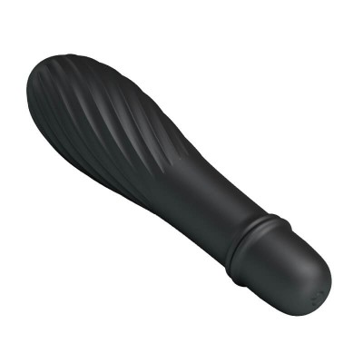 PRETTY LOVE - Screw Thread Vibrator Stick (Battery - Black) PRETTY LOVE - Screw Thread Vibrator Stick (Battery - Black)