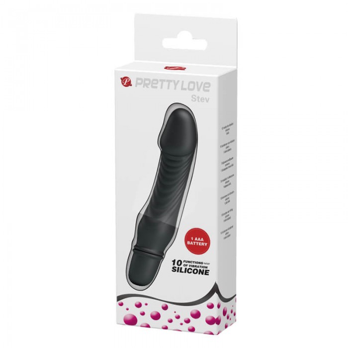 PRETTY LOVE - Dazzle Pleasure Stick Vibrator G-Spot Massage (Battery - Black)