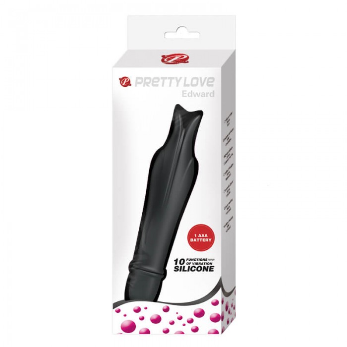 PRETTY LOVE - Dolphin Shape Vibrator Stick (Battery - Black) PRETTY LOVE - Dolphin Shape Vibrator Stick (Battery - Black)