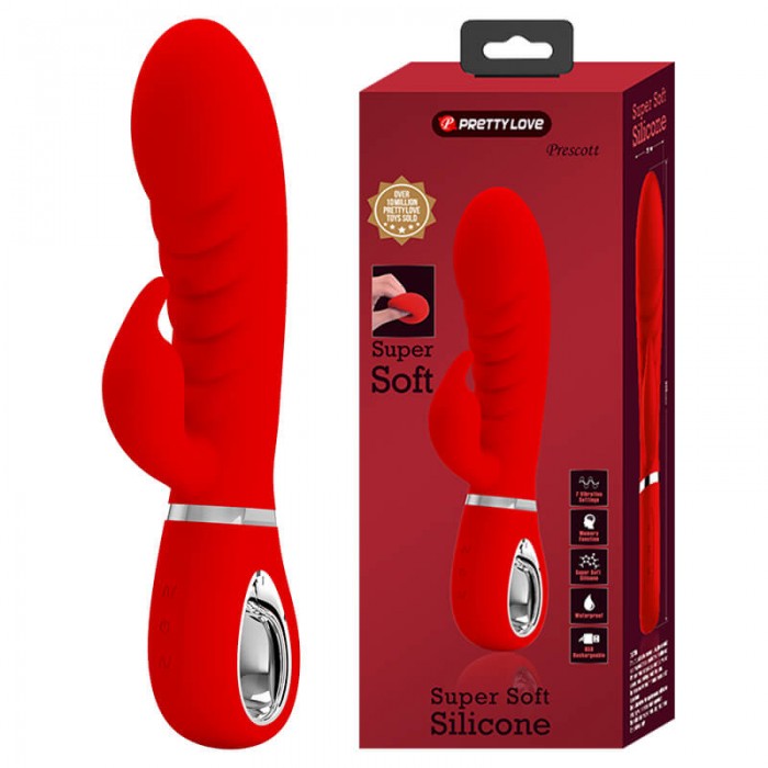 PRETTY LOVE - Prescott Wand Vibrator (Chargeable - Red) PRETTY LOVE - Prescott Wand Vibrator (Chargeable - Red)