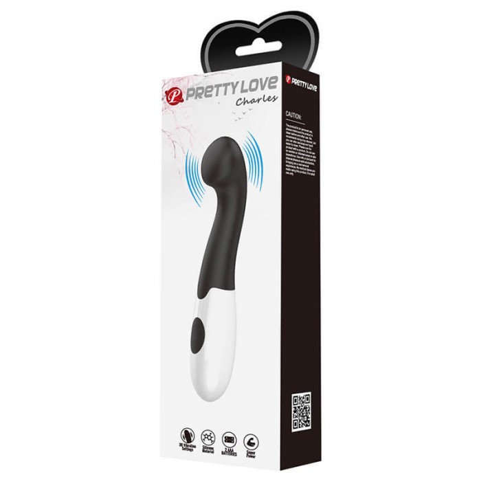 PRETTY LOVE - Charles Wand Vibrator (Battery - Black) PRETTY LOVE - Charles Wand Vibrator (Battery - Black)