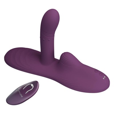 Pretty Love - Nodding Heating Bead Thrusting Vibrator (Wireless Remote - Chargeable)