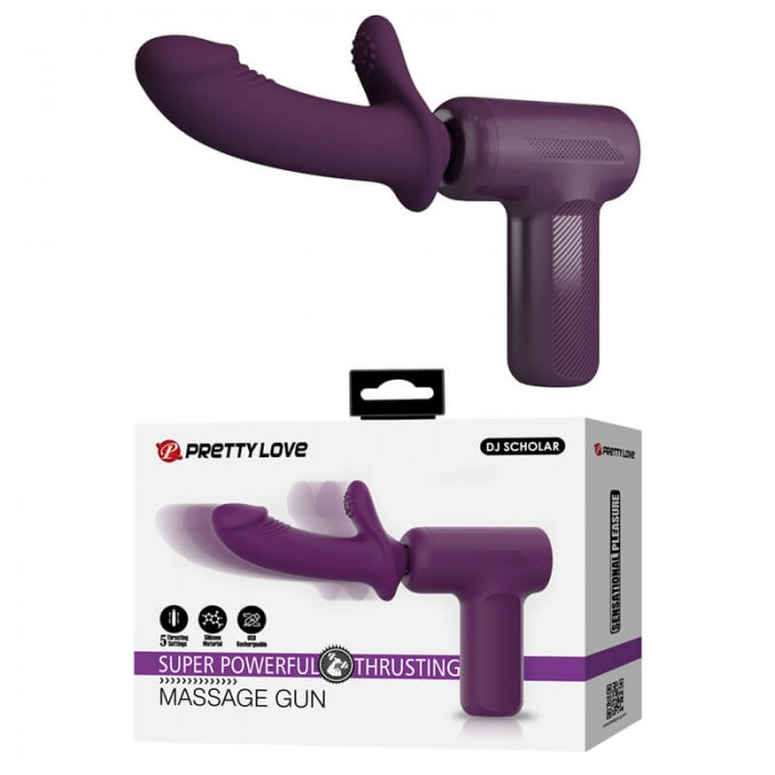 Pretty Love - DJ SCHOLAR Fully Automatic Thrusting Massage Gun (Chargeable - Purple) Pretty Love - DJ SCHOLAR Fully Automatic Thrusting Massage Gun (Chargeable - Purple)