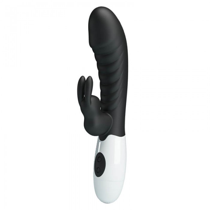 Pretty Love - Naughty Bunny Powerful Vibrating Massager Wand (Battery - Black)
