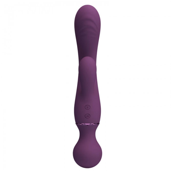 Pretty Love - All Roundet Double Head Vibrator Wand (Chargeable - Purple) Pretty Love - All Roundet Double Head Vibrator Wand (Chargeable - Purple)