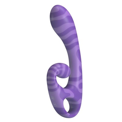 PRETTY LOVE - SUMNER Pattern Dual-Motor Vibration Massager (Chargeable - Purple)
