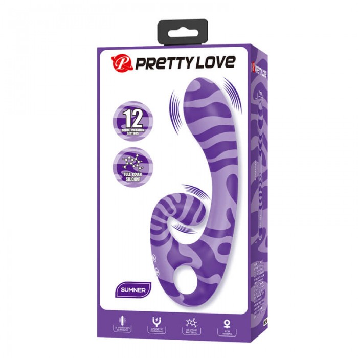 PRETTY LOVE - SUMNER Pattern Dual-Motor Vibration Massager (Chargeable - Purple) PRETTY LOVE - SUMNER Pattern Dual-Motor Vibration Massager (Chargeable - Purple)