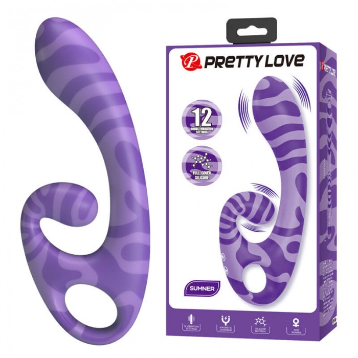 PRETTY LOVE - SUMNER Pattern Dual-Motor Vibration Massager (Chargeable - Purple) PRETTY LOVE - SUMNER Pattern Dual-Motor Vibration Massager (Chargeable - Purple)
