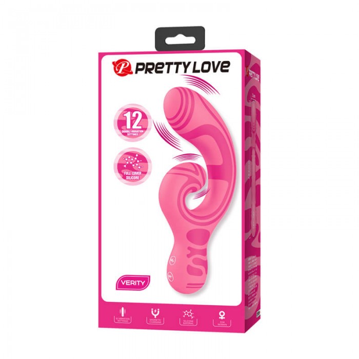 PRETTY LOVE - VERITY Pattern Dual-Motor Vibration Massager (Chargeable - Red Rose) PRETTY LOVE - VERITY Pattern Dual-Motor Vibration Massager (Chargeable - Red Rose)